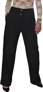 Pantalon élégant à jambes larges pour femmes, coupe ample plissée, confortable, formel, bureau