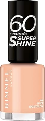 Rimmel london vernis à ongles super brillant 60 secondes, couleur #401 beige nuttalgia
