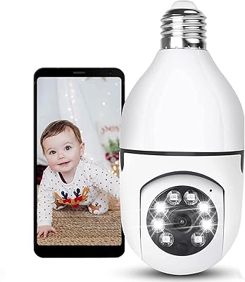 Caméra de sécurité sans fil fhd 1080p 360 degrés 2,4 ghz sans carte
