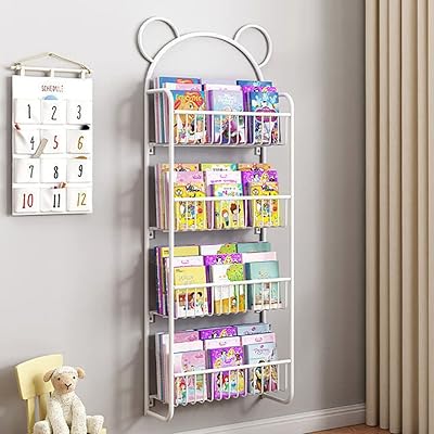 Petite étagère murale bear ears, support de rangement avec cadre en fer