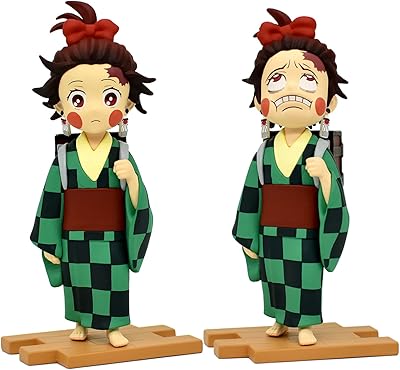 Figurine demon slayer kamado tanjiro/agatsuma zenitsu kimetsu no yaiba 4,53" collection de figurines