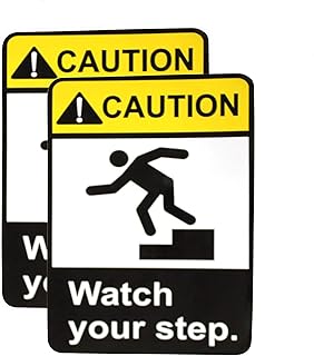 Autocollant de panneau d'avertissement esplanade caution watch your step - facile à installer