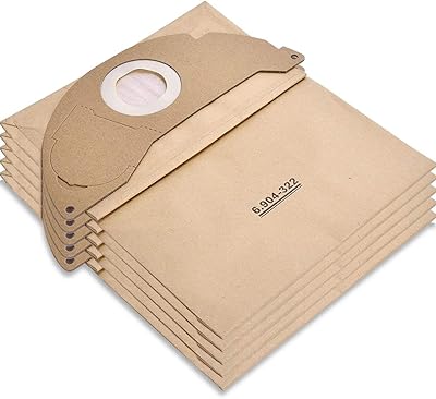 Lot de 5 sacs filtrants pour aspirateur karcher 6.904-322.0 wd2, sacs filtrants