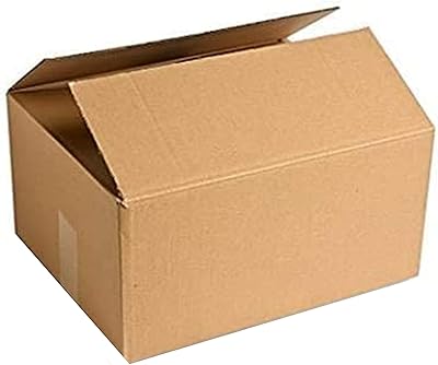 Boîte en carton ondulé marron top star, dimensions : longueur 38 cm x