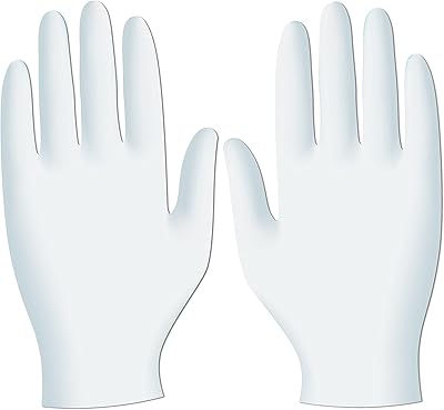Gants jetables en vinyle woc, transparents, 100 pièces (taille l)