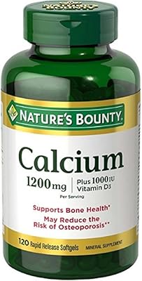 Nature's bounty calcium plus vitamine d 1200 mg, 120 gélules (paquet de 2)