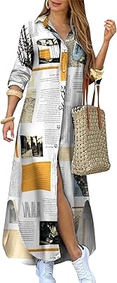 Yming robe chemise boutonnée à manches longues pour femme robe chemisier ample décontractée à imprimé floral. Toutes les catégories, tous les prix sur Diaytar