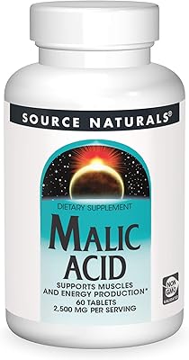 Source naturals comprimé d'acide malique 833 mg, soutient les muscles et la production d'énergie, 60 comprimés. Diaytar : Où vos envies rencontrent votre budget