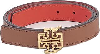 Britten classic tan/poppy red avec matériel doré ceinture réversible de 1" de large