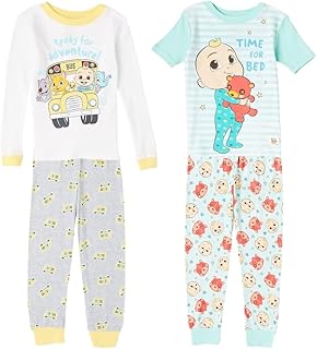 Ensemble pyjama en coton coupe confortable pour garçon de 4 pièces
