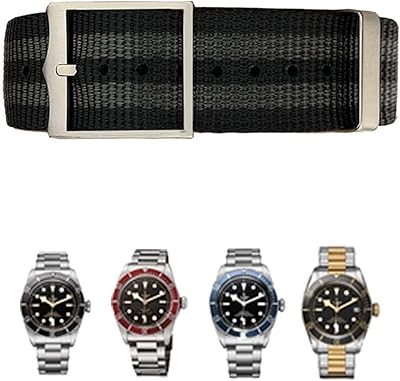 Bracelet nato en nylon tissé 19 mm 20 21 22 pour montre