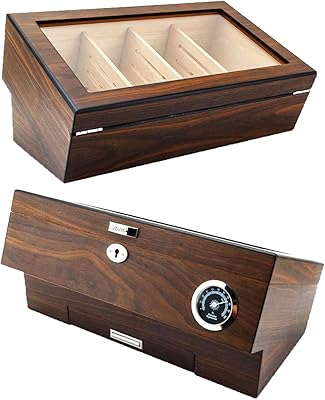 Boîte à cigares lubinski avec tiroir et hygromètre pouvant contenir 50 cigares armoire