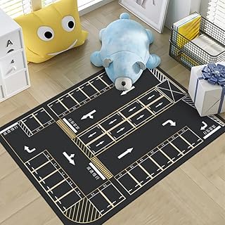 Tapis de jeu de voiture, excellent tapis de jeu pour jouer aux voitures et aux jouets, 40" x 31", éducatif pour les enfants, système de circulation routière, excellent tapis de jeu pour jouer aux voitures, chambre et salle de jeux (parking). Diaytar Sénégal : Qualité garantie, prix imbattables, livraison rapide