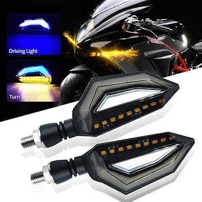 Clignotants led pour moto 18 smd ambre clignotant drl indicateur de freinage