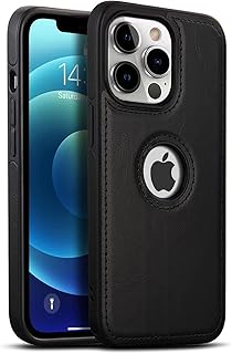 Coque mobile en simili cuir pour iphone 13 (noir, iphone 13 pro)