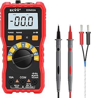 Multimètre numérique ncv true rms, plage automatique 10a 600v avec rétroéclairage lcd, instrument