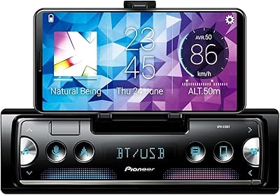 Récepteur pour smartphone pioneer sph-c10bt avec connexion pioneer smartsync, double bluetooth, noir