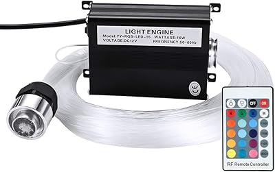 Kit de plafond led à fibre optique 16w 12v avec télécommande