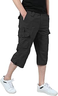 Short cargo 3/4 imaki pour hommes, short capri long élastique décontracté sous le genou avec 7 poches. Diaytar : La révolution discount est en marche