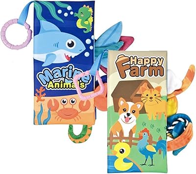 2 pièces de livres pour bébé, livre doux d'activité tactile, jouets sensoriels