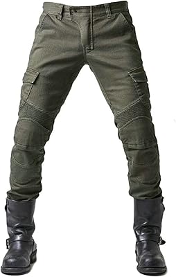 Jean de moto pour hommes, pantalon en denim renforcé, protection amovible des hanches
