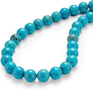 Beadia pierre turquoise bleue naturelle ronde perles de pierre semi précieuses en vrac