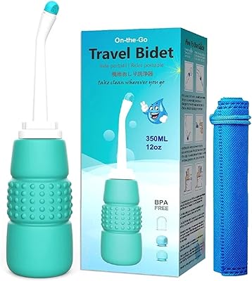 Pulvérisateur de bidet de toilette portable, 350 ml, shattaf personnel pour l'extérieur, le camping,