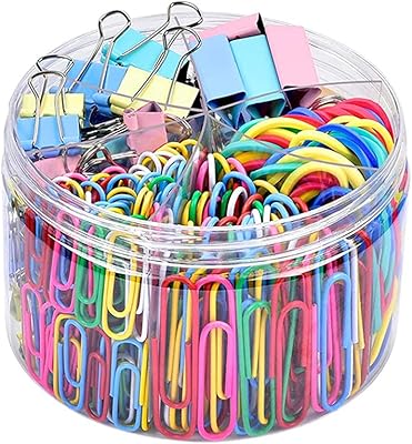 Alykdon lot de 240 fournitures de bureau mixtes pinces colorées ensemble colorées