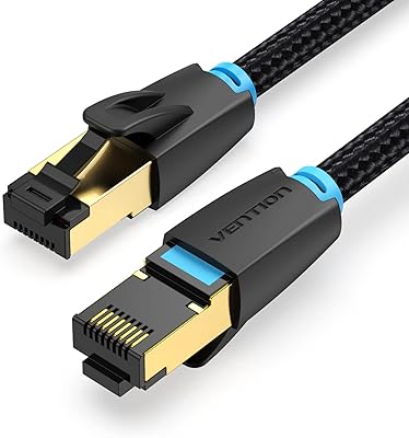 Câble ethernet vention cat 8 40 gbit/s 2 000 mhz lan rj45 torsadé