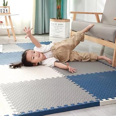 Tapis de sol d'exercice puzzle en mousse eva coloré avec un design