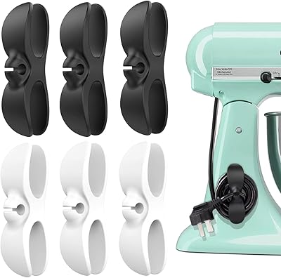 Organisateur de cordon d'appareil, support d'enroulement de cordon, accessoires de cuisine pour mixeur, mixeur, grille-pain, cafetière, autocuiseur et friteuse à air (6 pièces). Diaytar : Le discount intelligent pour consommateurs avisés