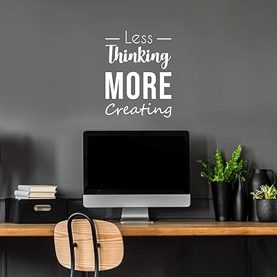 Autocollant mural en vinyle citation de motivation positive moderne moins