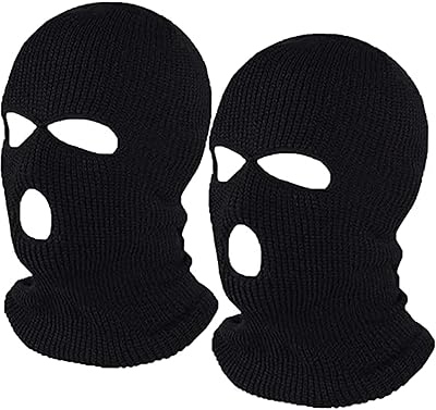 Masque cagoule intégral à 3 trous, masque de ski cagoule d'hiver tricoté