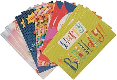 Pack de cartes et enveloppes d'anniversaire assorties jam - 4 x 6