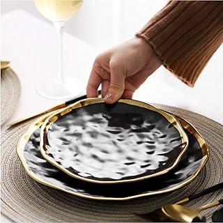 Service de table en porcelaine 2 pièces noir ø195 cm +