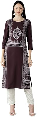 Kurta trapèze en crêpe pour femme de vamsi, modèle vpk1702
