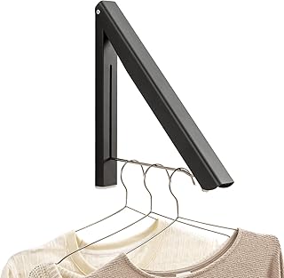 Étendoir à linge triangulaire, étendoir à linge pliable mural avec tige pour le linge