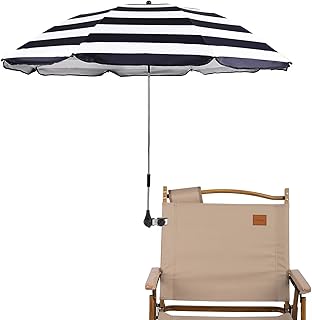 Parapluie de chaise grandme avec pince, 46 pouces upf 50+ pour patio, chaises