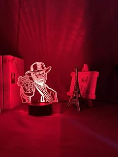 Lampe de nuit 3d arthur morgan pour enfants, veilleuse led red dead redemption
