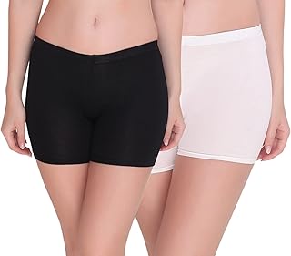 Culotte courte femme en coton et lycra (lot de 2) taille m à