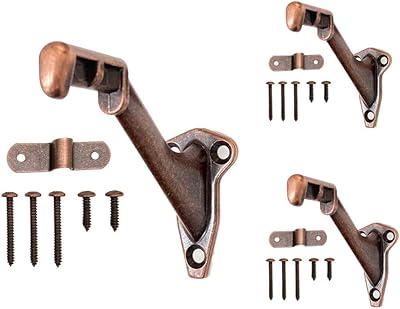 Support de garde-corps mural en bronze antique, paquet de 3 | howtool