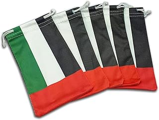 Lot de 5 sacs fourre-tout en microfibre souple avec motif drapeau des émirats
