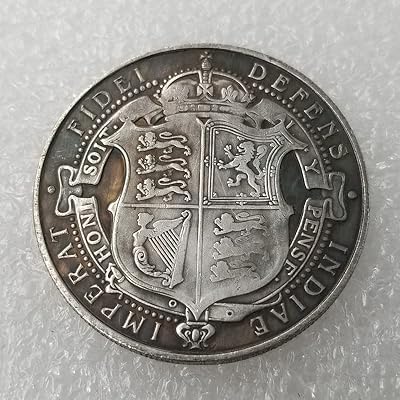 Artisanat antique 1897 britannique victoria en laiton plaqué argent, dollar rond en argent
