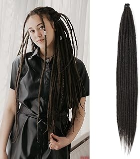 Brunnace dreadlock extension 24 pouces paquet de 20 cheveux synthétiques faits à la main