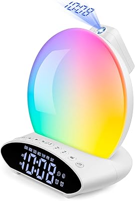 Réveil au soleil pour dormeur sans sommeil, machine d'aide au sommeil 7 couleurs