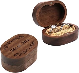 Boîte à bagues de mariage, boîte à bagues en bois pour demande