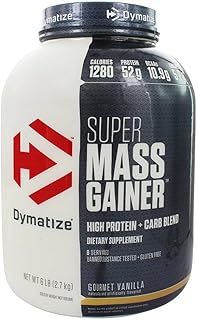 Dymatize nutrition - poudre de protéines gourmandes super mass gainer vanille 2,7 kg