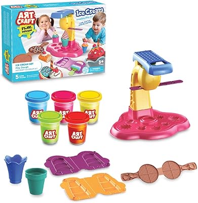 Ensemble de crème glacée art craft dede toys 280 g, multicolore