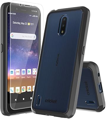 Coque pour nokia c2 tenen tava (cricket wireless) avec protecteur en verre