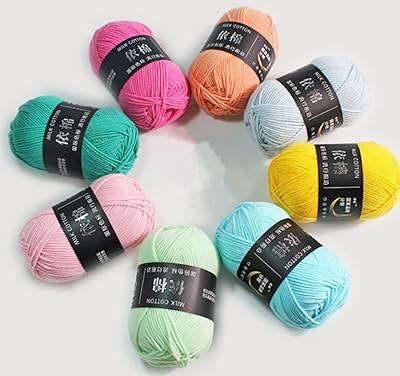 Kit de fil de coton diy goodrun, fil à tricoter double 8 x